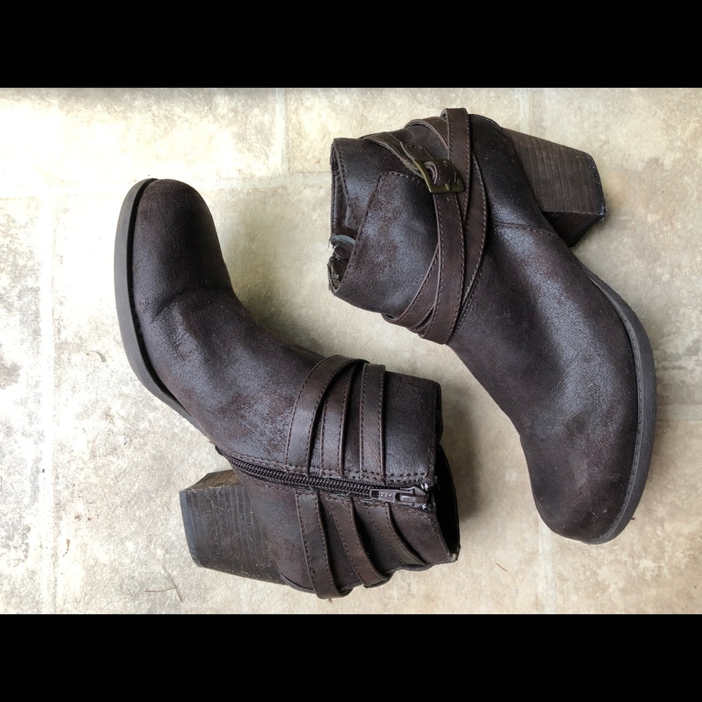 Belted Suede Ankle Boot